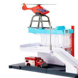 MATCHBOX ACTION DRIVERS SZPITAL HELIKOPTER RATUNKOWY AMBULANS KARETKA AUTO