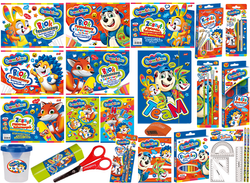 WYPRAWKA SZKOLNA BLOKI ZESZYTY KREDKI 23 ELEMENTY BAMBINO N + GRATISY