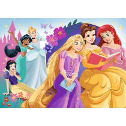 PUZZLE 100 Z BROKATEM KSIĘŻNICZKI BLASK MAGII PRZYJAŹNI TREFL 14834