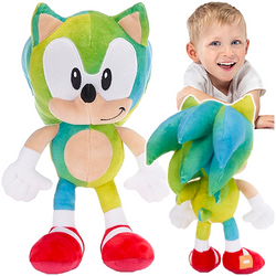 SONIC THE HEDGEHOG JEŻ PLUSZAK MASKOTKA MIŁA W DOTYKU 30cm ZIELONO-NIEBIESK