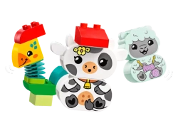 LEGO DUPLO POCIĄG ZE ZWIERZĄTKAMI KONIK OWIECZKA KRÓWKA DUŻE KLOCKI 10412