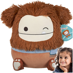 SQUISHMALLOWS PLUSZAK MASKOTKA MIĘKKA WIELKA STOPA YETI BENNY 30 cm BRĄZOWA