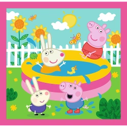 PUZZLE 3W1 ŚWINKA PEPPA - PEPPA I PRZYJACIELE UKŁADANKA 34873 TREFL