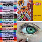 PASTELE SUCHE ZESTAW ARTYSTYCZNY KOH-I-NOOR TOISON DOR KREDKI 18 KOLORÓW