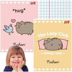 ZESZYT A5 KRATKA 32 KARTKI LAMINOWANY UNIPAP MAJEWSKI PUSHEEN KOTEK - 2 szt