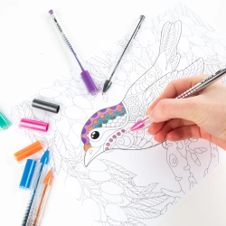 DŁUGOPISY ŻELOWE SZYBKOSCHNĄCE INTENSYWNE DEKORACYJNE 24 kolory KIDEA