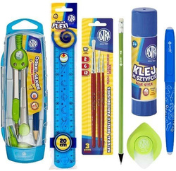 WYPRAWKA SZKOLNA ASTRA FARBY KREDKI FLAMASTRY BLOK ZESTAW ARTYSTYCZNY