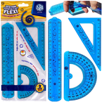 LINIJKA EKIERKA KĄTOMIERZ ELASTYCZNY ASTRA FLEXI 3w1 ZESTAW GEOMETRYCZNY