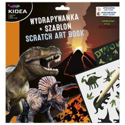  WYDRAPYWANKA + SZABLON DINOZAURY DINO - KIDEA