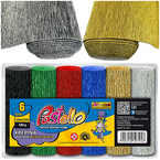 KREPINA BIBUŁA MARSZCZONA METALIZOWANA 6 KOLORÓW METALIC 10x250cm PASTELLO