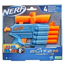 NERF ELITE 2.0 PROSPECT QS-4 WYRZUTNIA PISOTLET Z LUNETĄ 8 STRZAŁEK HASBRO