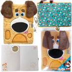 PAMIĘTNIK Z KŁÓDKĄ 3D WŁOCHACZ PLUSZOWY NOTES A5 96 KARTEK PIESEK BERNARDYN