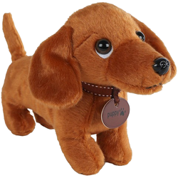 PIESEK JAMNIK BRĄZOWY MASKOTKA PLUSZAK PRZYTULANKA MIĘKKI MIŁY W DOTYKU