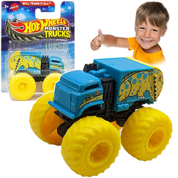 HOT WHEELS MONSTER TRUCKS WILL TRASH IT ALL SAMOCHÓD ŚMIECIARKA DINO MATTEL