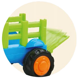 TRAKTOR Z PRZYCZEPĄ CIĄGNIK POJAZD ROLNICZY Z NAPĘDEM RUCHOME ELEMENTY WIEŚ