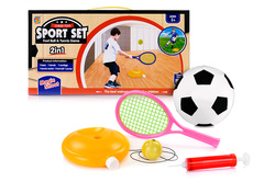 2W1 GRY SPORTOWE TENIS PIŁKA NOŻNA POMPKA RAKIETKA