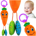 ZAWIESZKA DO WÓZKA ŁÓŻECZKA SENSORYCZNA MARCHEWKA DZWONECZEK BALIBAZOO