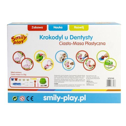 CIASTOLINA MASA PLASTYCZNA KROKODYL U DENTYSTY ZESTAW KREATYWNY SMILY PLAY