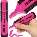 ZAKREŚLACZ MARKER FLUORESCENCYJNY ŚCIĘTY DONAU D-TEXT FLUO RÓŻOWY