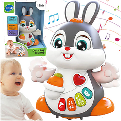 ZABAWKA INTERAKTYWNA TAŃCZĄCY KRÓLIK DO RACZKOWANIA DŹWIĘK ŚWIATŁO MELODIE