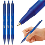 DŁUGOPIS AUTOMATYCZNY NIEBIESKI BIUROWY 1mm BIC ROUND STIC CLIC - 3 szt.