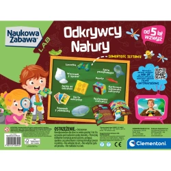 OKDRYWCY NATURY ZESTAW EDUKACYJNY Z LORNETKĄ NAUKOWA ZABAWA CLEMENTONI