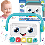 INTERAKTYWNE WESOŁE RADYJKO EDUKACYJNE UCZY FRAZ LICZB NAGRYWA SŁOWA E-EDU