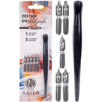 ZESTAW DO KALIGRAFII SZKICOWANIA ASTRA ARTEA 5 STALÓWEK Z OBSADKĄ PIÓRO