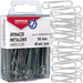 SPINACZE BIUROWE OKRĄGŁE GŁADKIE OFFICE PRODUCTS 50mm SREBRNE 40 SZTUK