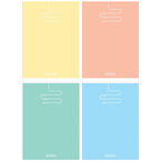 ZESZYT SZKOLNY B5 W KRATKĘ 96 KARTEK Z MARGINESEM PASTEL HERLITZ - 4 sztuki