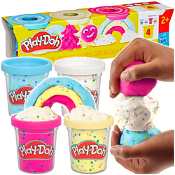 PLAY-DOH CIASTOLINA KONFETTI MASA PLASTYCZNA Z DROBINAKMI 4 SŁOICZKI HASBRO