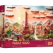 PUZZLE 1000 ELEMENTÓW PARYŻ Z EFEKTEM 3D UKŁADANKA 40-LECIE TREFL 40044