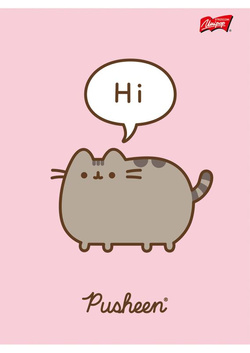 ZESZYT A5 W KRATKĘ 60 KARTEK LAMINOWANY UNIPAP MAJEWSKI PUSHEEN KOTEK