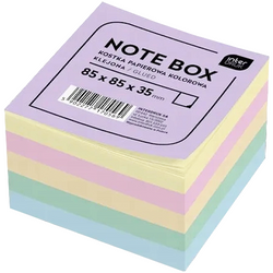 KOSTKA BIUROWA KOLOROWA KLEJONA KARTECZKI NOTES 85x85x35 mm INTERDRUK