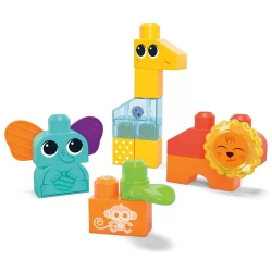 MEGA BLOKS KLOCKI SENSORYCZNE AKTYWIZUJĄCE ZWIERZĄTKA Z DŹUNGLI FISHERPRICE