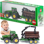 TRAKTOR Z PRZYCZEPĄ LEŚNĄ BALAMI JOHN DEERE KOLEKCJONERSKI 1954 SIKU