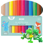 PLASTELINA SZKOLNA OKRĄGŁA BB KIDS 12 INTENSYWNYCH KOLORÓW INTERDRUK