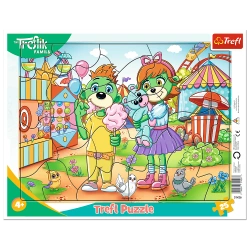 PUZZLE RAMKOWE 25 RODZINNY DZIEŃ TREFLIKÓW UKŁADANKA 31426 TREFL