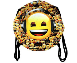 PLECAK NA SZNURKACH WOREK NA PLECY EMOJI YELLOW