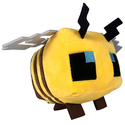 MINECRAFT PLUSZAK MASKOTKA PSZCZOŁA PRZYTULANKA PIXELE MIĘKKA PLUSZOWA