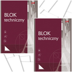 BLOK TECHNICZNY BIAŁY A4 10 kartek 190g/m2 SZKOLNY UNIPAP MAJEWSKI - 2 szt.
