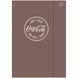 TECZKA NA DOKUMENTY A4 Z GUMKĄ COCA COLA KARTONOWA BRĄZOWA INTERDRUK
