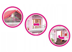 DOMEK DLA LALEK Z WYPOSAŻENIEM 2 PIĘTRA VILLA