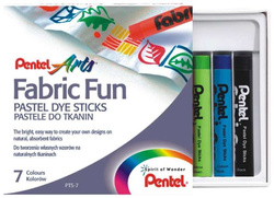 ZESTAW KREDKI PASTELE DO TKANIN NATURALNYCH 7 KOLORÓW PENTEL