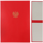 OKŁADKA NA DYPLOM TECZKA DOKUMENTY PRL CZERWONA 310x220mm