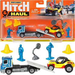 MATCHBOX CIĘŻARÓWKA LAWETA  Z AUTKIEM POMOC DROGOWA AUTO HITCH HAUL