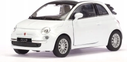 FIAT 500C 2010 BIAŁY METALOWY MODEL SAMOCHODZIK KOLEKCJONERSKI WELLY