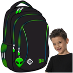 PLECAK SZKOLNY TRZYKOMOROWY LEKKI 20L ST.RIGHT BP-26 GREEN POWER UFO