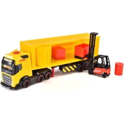 CIĘŻARÓWKA Z NACZEPĄ DHL TIR Z PRZYCZEPĄ AUTO ŚWIATŁO DŹWIĘK DICKIE TOYS
