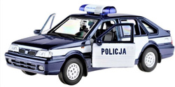 POLONEZ CARO PLUS POLICJA METALOWY SAMOCHODZIK Z EPOKI PRL WELLY 1:34